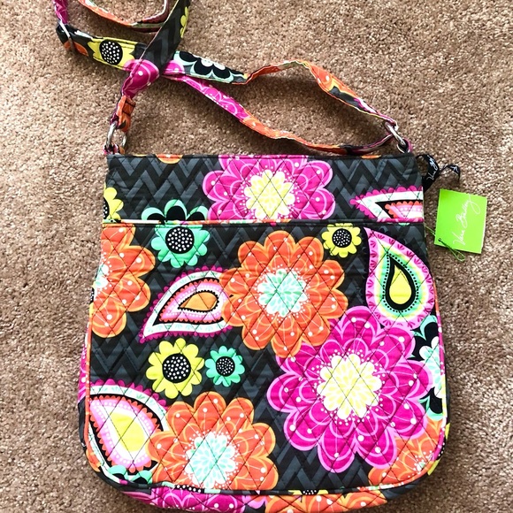 NWT Vera Bradley Crossbody Bag Triple Zip Hipster - Picture 5 of 6